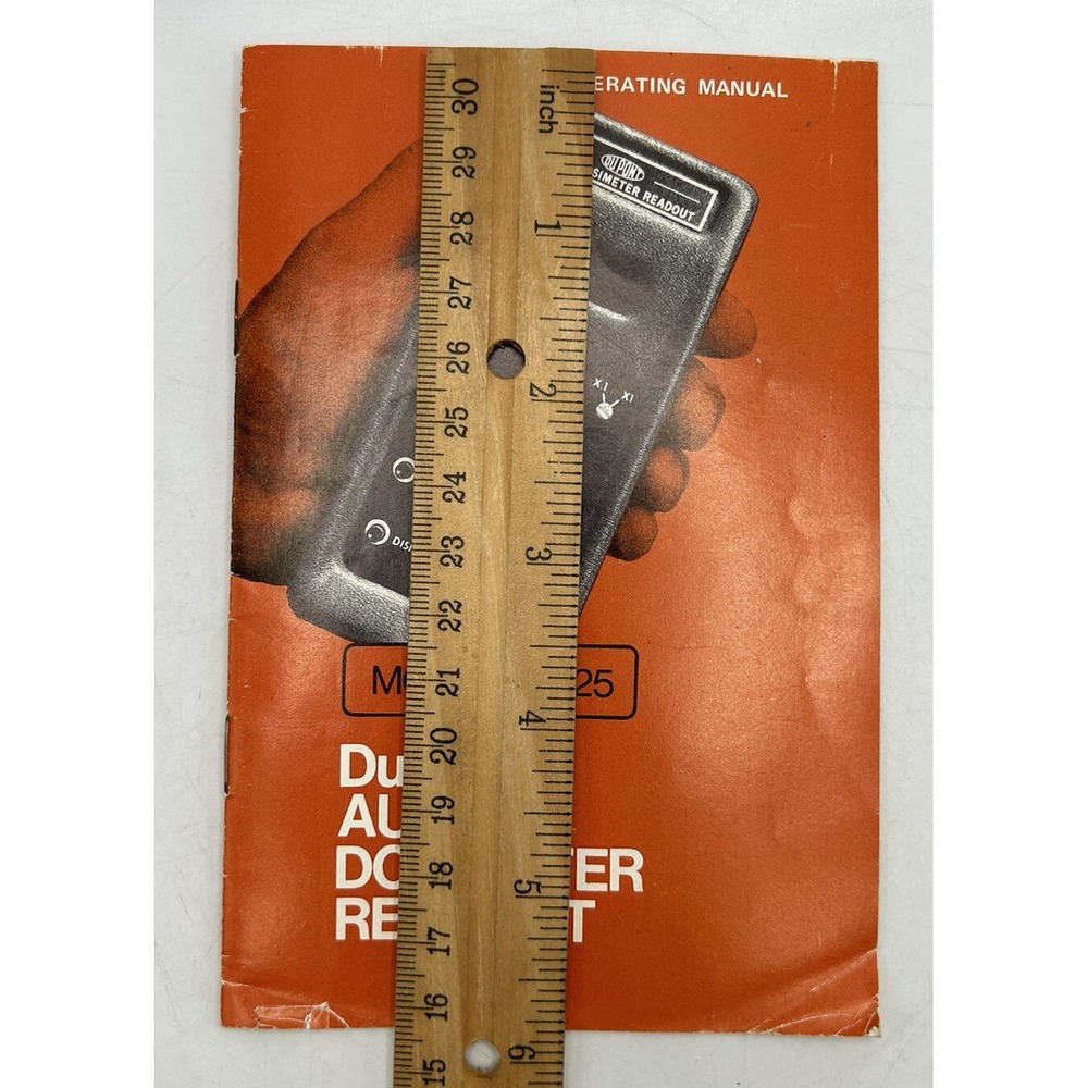 Du Pont Company Operating Manual Audio Dosimeter Readout Model R-225 - Picture 12 of 12
